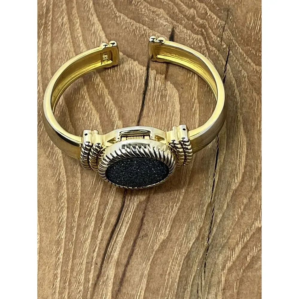 Gem Essence Women’s Wrist Watch Cover Flip Over Face Druzy Sparkle Bejeweled ⏱🔥